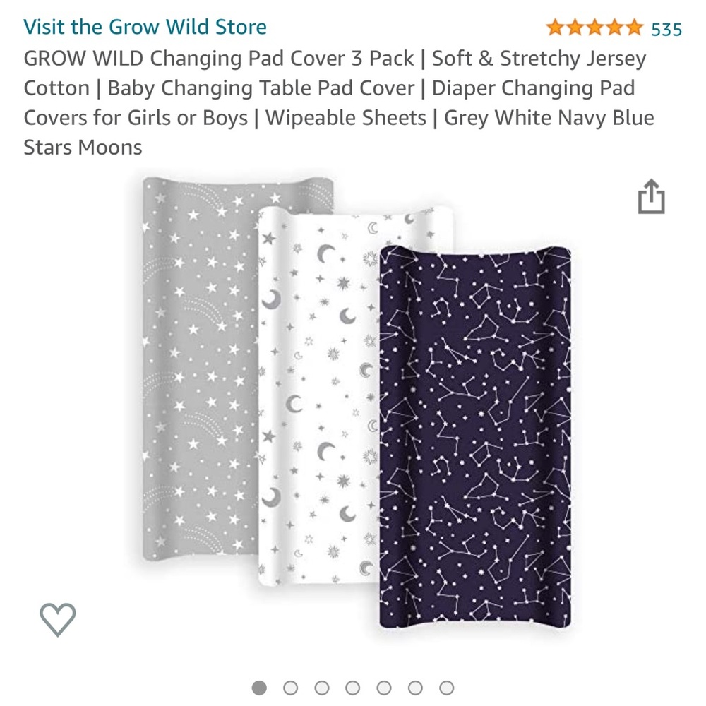 🆕 🌌🌙Changing Pad Cover 3 Pack | Soft & Stretchy Jersey